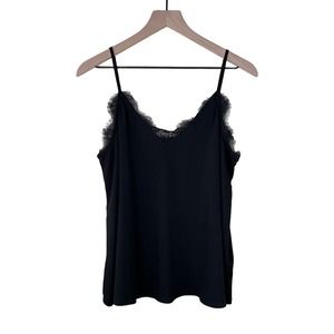 Mi Ami Black Lace Trim Tank Top / Women’s Size Large